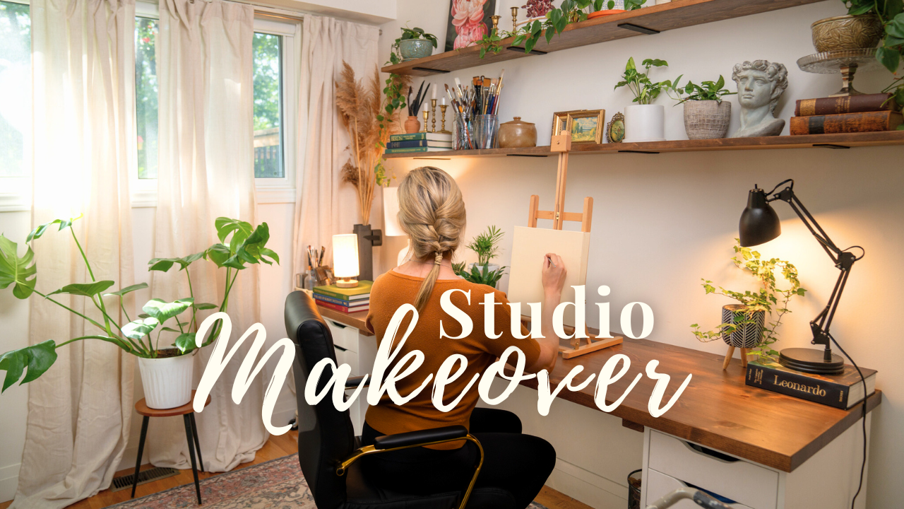 How to Makeover Your Home Art Studio Space: My Light Academia Redesign