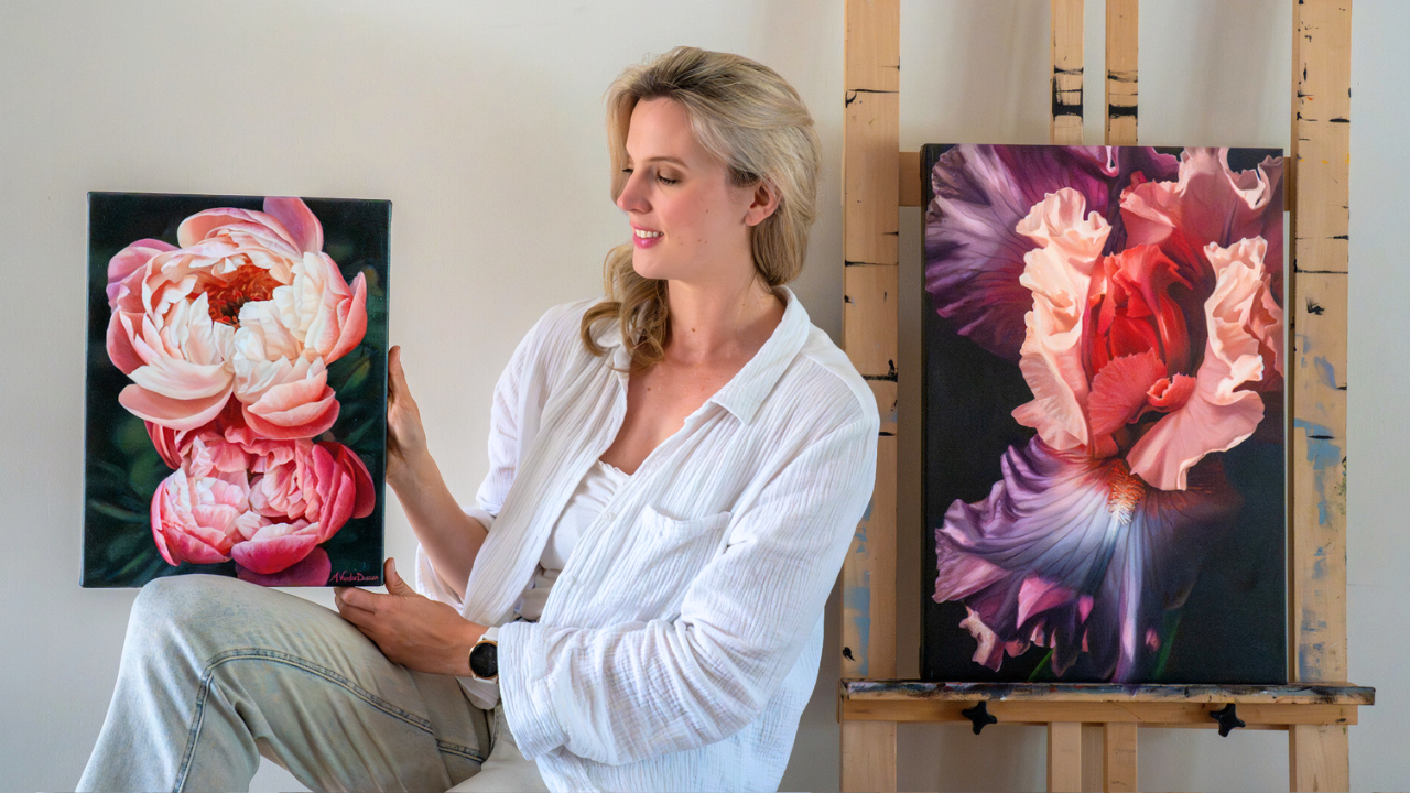 Painting Flowers In Acrylic