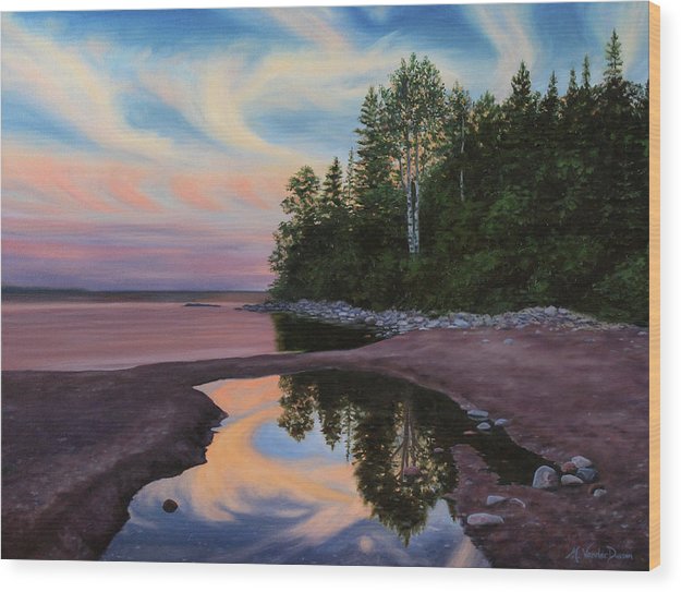 Lake Superior - Rhyolite Cove - Wood Print