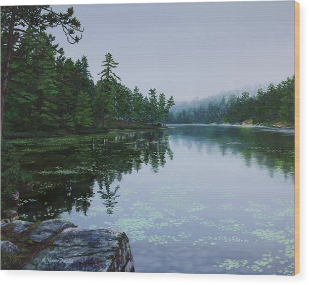 Opalescent Lake - Wood Print